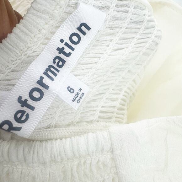 REFORMATION Edessa Halter Dress In Ivory Women's Size 6 NWT - Picture 11 of 16